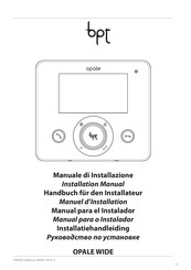 Bpt opale wide Manual Para O Instalador