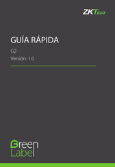 ZKTeco G2 Guía Rápida