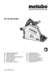 Metabo KT 18 LTX 66 BL Manual Original