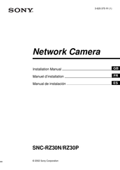 Sony SNC-RZ30P Manual De Instalación