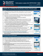 Belmont CritiCool MINI Guía Paso A Paso Para La Configuración