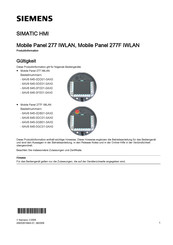 Siemens SIMATIC HMI 277 IWLAN Información Del Producto