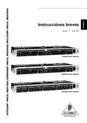 Behringer AUTOCOM PRO-XL MDX1600 Instrucciones Breves