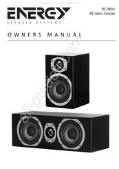 Energy Speaker Systems RC-Mini El Manual Del Propietario