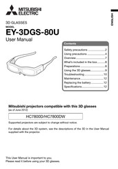 Mitsubishi Electric EY-3DGS-80U Manual De Usuario