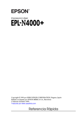 Epson EPL-N4000+ Referencia Rápida