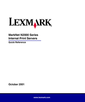 Lexmark MarkNet N2003fx-ST Referencia Rápida