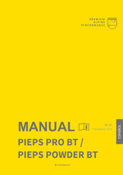 PIEPS POWDER BT Manual De Instrucciones