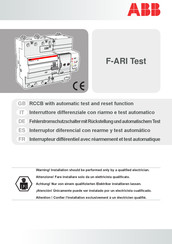 ABB F-ARI Test Manual Del Usuario