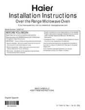 Haier QVM7167RNSS Instrucciones De Instalación