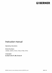 Berner 120288 Manual De Instrucciones