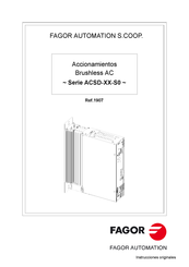 Fagor ACSD-S0 Serie Manual Del Usuario