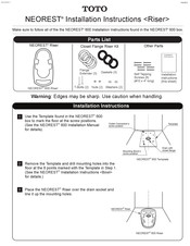 Toto NEOREST Instrucciones De Instalación