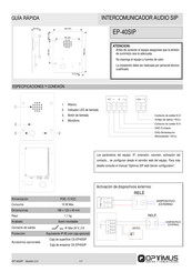 Optimus EP-40SIP Guía Rápida