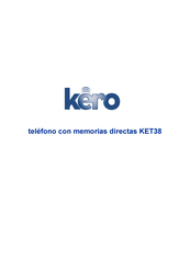 KERO KET38 Manual Del Usuario