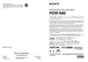 Sony PDW-680 Manual Del Usuario