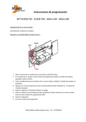 Bft B RCB TX2 Instrucciones De Programacion