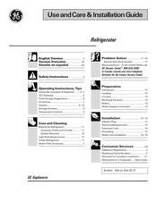 GE Side by Side 20-27 Guía De Uso Y De Cuidado E Instalación