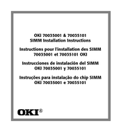 Oki SIMM 70035101 Instrucciones De Instalación