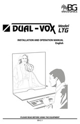 B&G electronics Dual-Vox LTF Manual De Instalación Y Operación