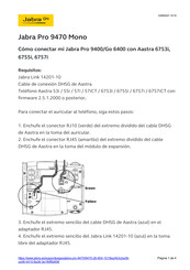 Jabra Pro 9470 Mono Guia De Inicio Rapido