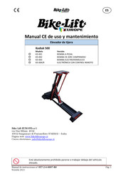 Bike-Lift KD-004/R Manual De Uso Y Mantenimiento