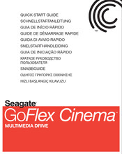 Seagate GoFlex Cinema Guia De Inicio Rapido