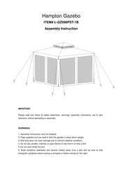 Sunjoy Hampton Instrucciones De Montaje