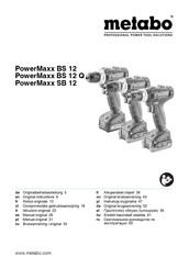 Metabo PowerMaxx BS 12 Manual Original