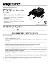 Presto ProFry 0548515 Manual De Instrucciones