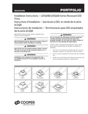 Cooper Lighting Portfolio LDSQ6B Serie Instrucciones De Instalación