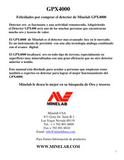 Minelab GPX4000 Manual De Instrucciones