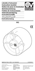 Vortice MG 150 Folleto De Instrucciones