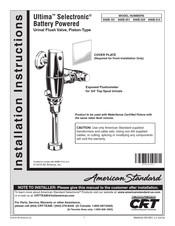 American Standard Ultima 606B.025 Instrucciones De Instalación