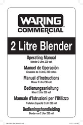 Waring Commercial 2 Litre Blender Manuel D'iNstructions