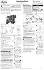Briggs & Stratton Portable Generator Guía De Instalación Rápida
