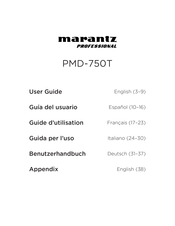 Marantz professional PMD-750T Guia Del Usuario