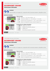 Fronius AccuPocket 150/400 Instrucciones Abreviadas