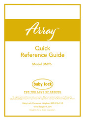 Baby Lock Array BMY6 Guía De Referencia Rápida