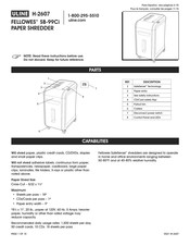 Uline FELLOWES SB-99Ci Manual De Instrucciones