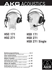 AKG Acoustics HSC 171 HSC 271 HSD 171 Modo De Empleo