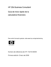 HP 20b Business Consultant Guia De Inicio Rapido