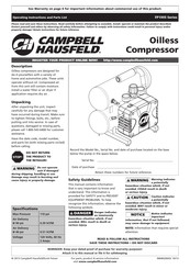 Campbell Hausfeld FP1995 Serie Manual De Instrucciones De Operación Y Lista De Piezas