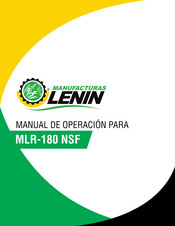 Manufacturas Lenin MLR-180 NSF Manual De Operación