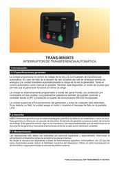 EMKO TRANS-MINIATS Manual Del Usuario