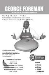 George Foreman Grand Champ GR36PCAN Manual Del Usuario