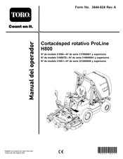 Toro ProLine H800 Manual Del Operador