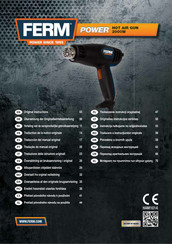 Ferm POWER HOT AIR GUN 2000W Traducción Del Manual Original