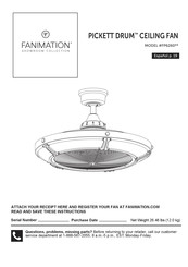 Fanimation PICKETT DRUM FP6260 Serie Manual Del Usuario