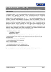 casmar GEN2-18C Manual Del Usuario